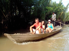 Balade en barque dans le Mékong